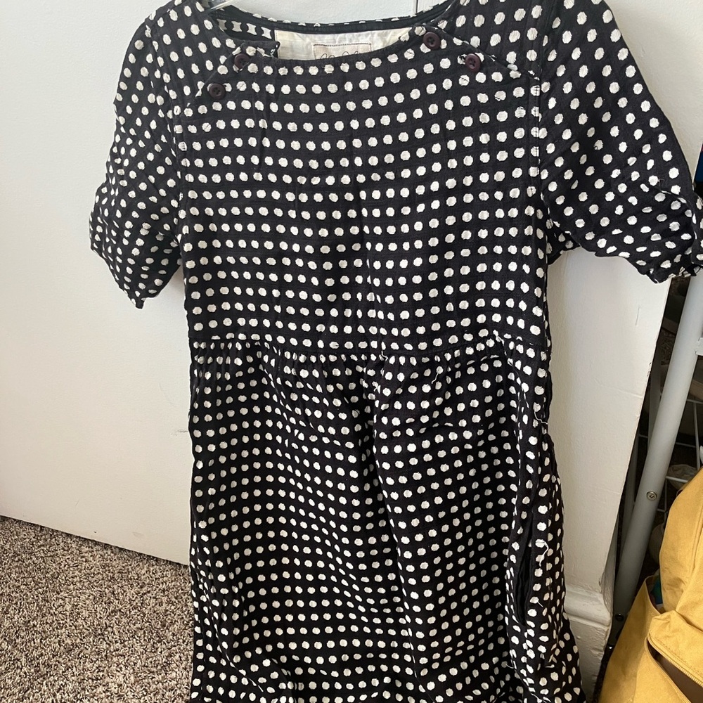 Chic Black and White Polka Dot Dress